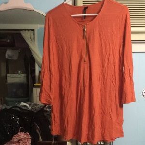 Cathy large orange women’s blouse